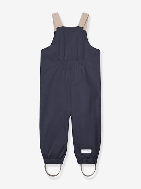Salopette imperméable bébé MATWALENTAYA MINI A TURE bleu foncé+tomette+vert sauge 2 - vertbaudet enfant 
