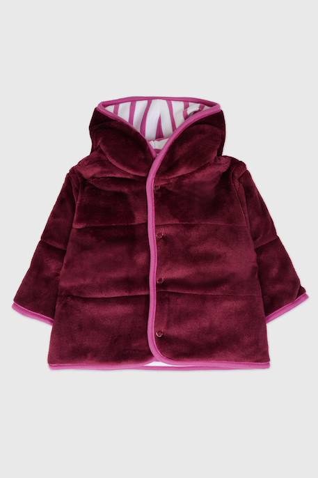 Veste réversible molletonnée en coton bébé Blanc / cobalto+Blanc / lupin 6 - vertbaudet enfant 