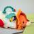 Peluche d’activités bébé avec miroir et textures – Jouet d’éveil sensoriel, dès 3 mois Orange, jaune, bleu 5 - vertbaudet enfant 