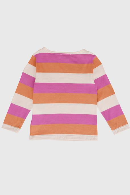 Marinière larges rayures en coton léger enfant Blanc / sequoia / cobalto+Scotch / coral gold / lupi 4 - vertbaudet enfant 