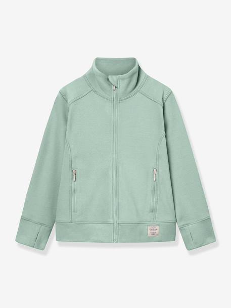Veste polaire enfant à fermeture zippée MATBERKAN MINI A TURE menthe+vieux rose 1 - vertbaudet enfant 