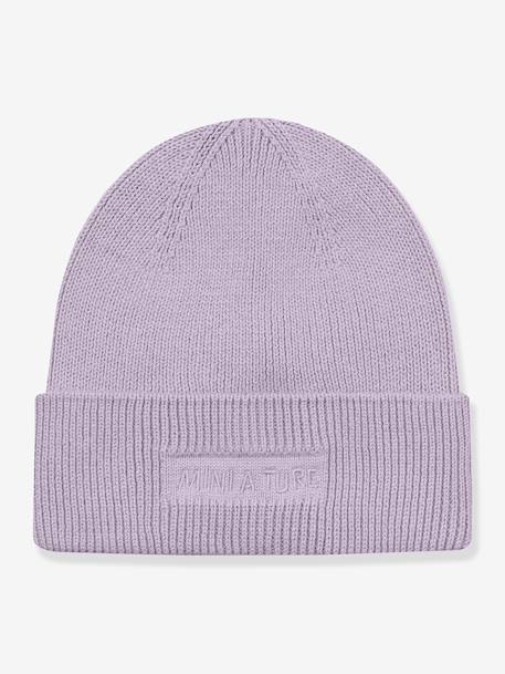 Bonnet tricoté enfant MATBOJE MINI A TURE beige poudré+lilas+tomette 3 - vertbaudet enfant 