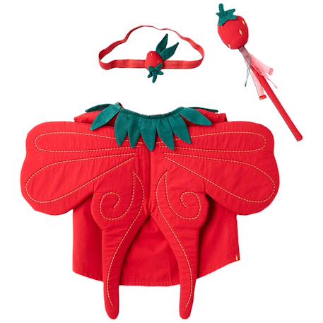 Déguisement fée enfant avec ailes, baguette et bandeau – Dès 3 ans Rouge, jaune, vert 2 - vertbaudet enfant 