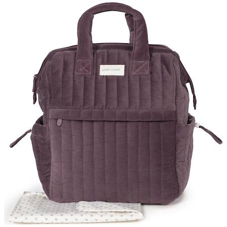 Sac à dos à langer cherry velvet Mauve 3 - vertbaudet enfant 