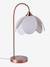 Lampe à poser abat-jour fleur pied métal beige 2 - vertbaudet enfant 