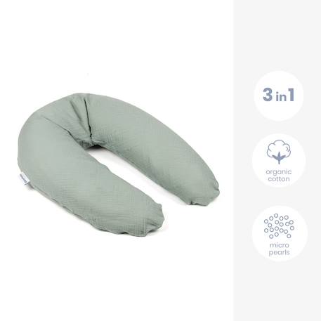 Coussin de grossesse et allaitement comfy big Gris foncé+Terracotta+Vert 11 - vertbaudet enfant 