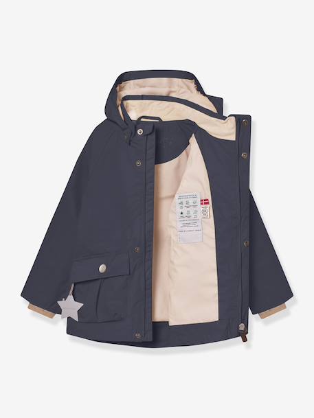 Parka mi-saison fille MATALLURE bleu foncé+marine+tomette 5 - vertbaudet enfant 