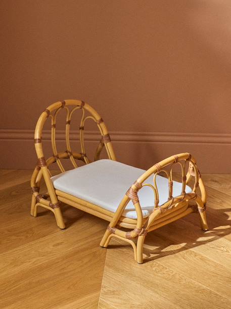 Lit poupée en rotin céleste Naturel 1 - vertbaudet enfant 