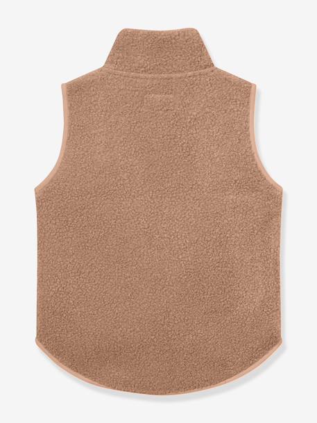 Gilet en polaire Teddy enfants MATBATTAL MINI A TURE cannelle+écru 2 - vertbaudet enfant 