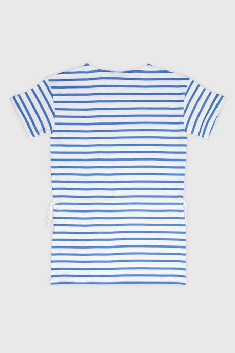 Robe rayée en coton épais enfant Blanc/blue saphir 2 - vertbaudet enfant 