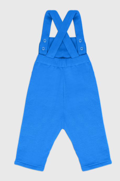 Salopette molletonnée en coton bébé Blue saphir+Delhi 2 - vertbaudet enfant 