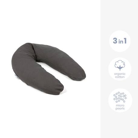 Coussin de grossesse et allaitement comfy big Gris foncé+Rose+Terracotta 2 - vertbaudet enfant 