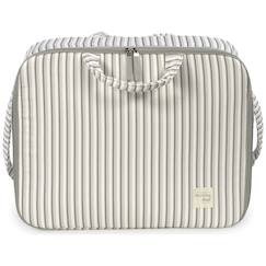 Puériculture-Valise de maternité botton rayures