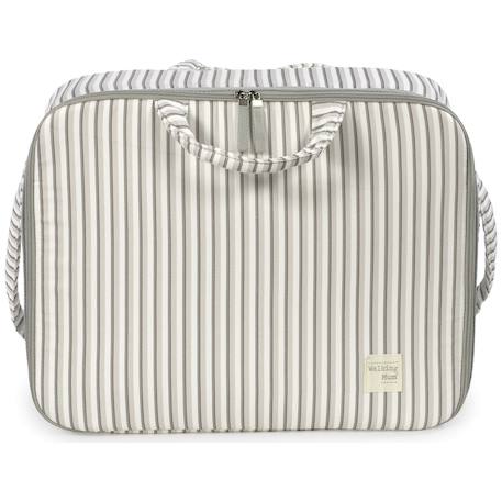 Valise de maternité botton rayures Beige 1 - vertbaudet enfant 
