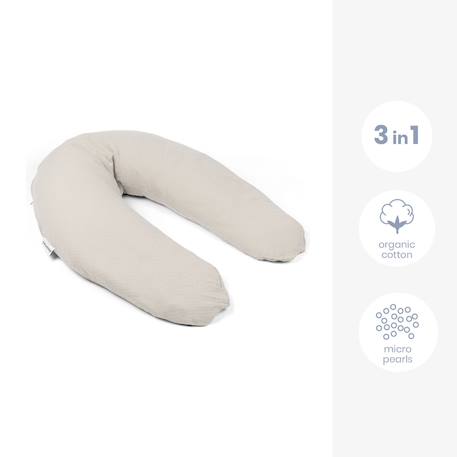 Coussin de grossesse et allaitement comfy big Beige+Gris foncé+Rose+Vert 2 - vertbaudet enfant 