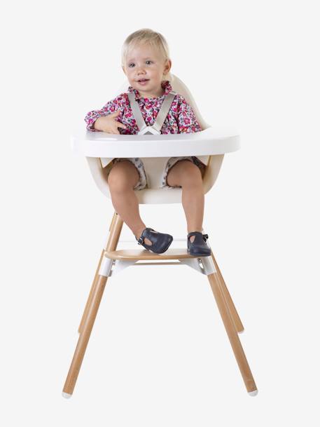 Chaise haute Evolu 2 + arceau naturel blanc 5 - vertbaudet enfant 