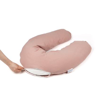 Coussin de grossesse et allaitement comfy big Gris foncé+Rose+Terracotta 8 - vertbaudet enfant 