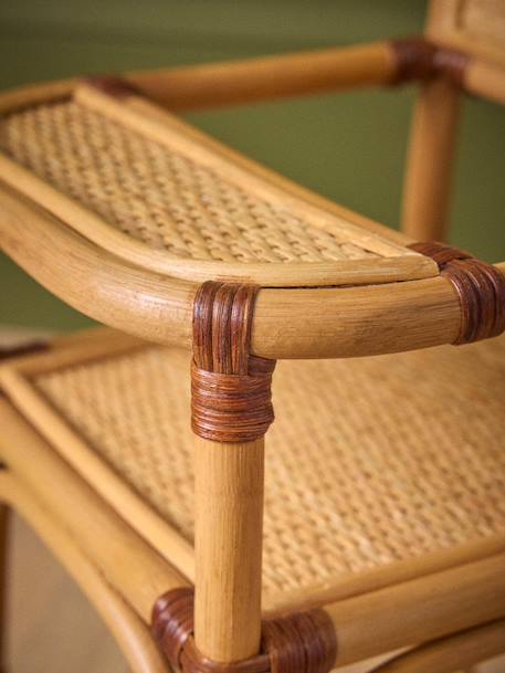 Chaise haute en rotin pour poupée Naturel 2 - vertbaudet enfant 