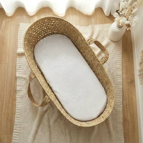 Drap housse couffin ovale en gaze de coton jeanne Beige+Blanc+Blanc à pois or+Bleu+Camel+Écru+Gris clair+Ivoire+Rose+Terracotta+Vert de gris 6 - vertbaudet enfant 