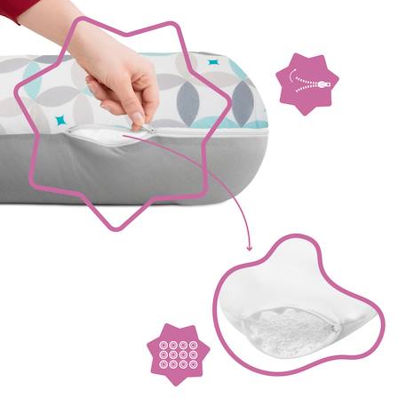 Coussin de grossesse et allaitement Fluffy+Graphique+Plumes 9 - vertbaudet enfant 