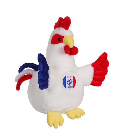 Peluche Équipe de France - fff coq bleu blanc rouge sonore 25 cm Blanc 1 - vertbaudet enfant 