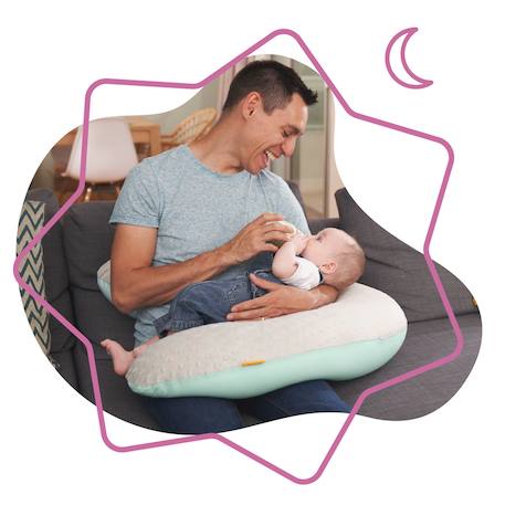 Coussin de grossesse et allaitement Fluffy+Graphique+Plumes 6 - vertbaudet enfant 