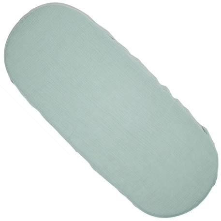 Drap housse couffin ovale en gaze de coton jeanne Beige+Blanc+Blanc à pois or+Bleu+Camel+Écru+Gris clair+Ivoire+Rose+Terracotta+Vert de gris 52 - vertbaudet enfant 