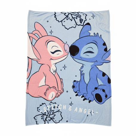 Plaid disney 2 en 1 angel et stitch polyester Bleu 1 - vertbaudet enfant 