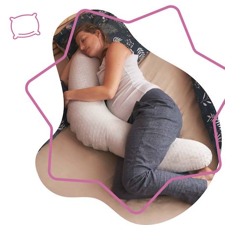 Coussin de grossesse et allaitement Fluffy+Graphique+Plumes 2 - vertbaudet enfant 