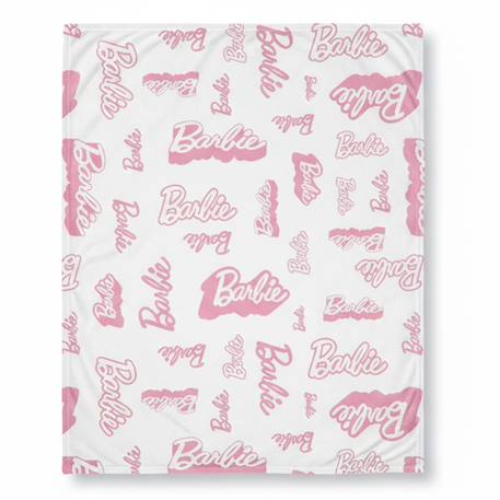 Plaid logo barbie polyester Blanc 1 - vertbaudet enfant 