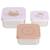 Lot de 3 boites gigognes en inox tiny team cat Rose 1 - vertbaudet enfant 