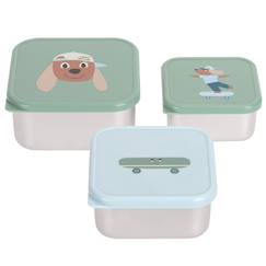 Puériculture-Lot de 3 boites gigognes en inox tiny team dog