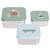 Lot de 3 boites gigognes en inox tiny team dog Vert 1 - vertbaudet enfant 
