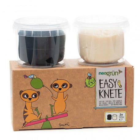 Set de pâte à modeler noir et blanc Multi-coloured 1 - vertbaudet enfant 