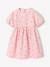 Robe fille manches ballon denim brut+rose+stone+vanille 5 - vertbaudet enfant 