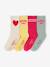 Lot 4 chaussettes fille antidérapantes rose 1 - vertbaudet enfant 