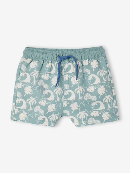 Maillot de bain imprimé bébé garçon bleu grisé+vert sauge 4 - vertbaudet enfant 