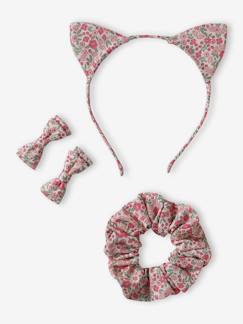 -Coffret accessoires fille coton imprimé fleuri
