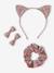 Coffret accessoires fille coton imprimé fleuri rose pâle 1 - vertbaudet enfant 