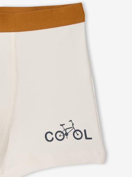 Lot 5 boxers garçon vélo écru 8 - vertbaudet enfant 