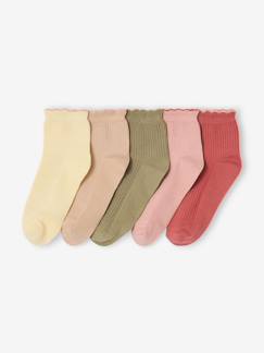 -Lot 5 mi-chaussettes cotes fantaisie