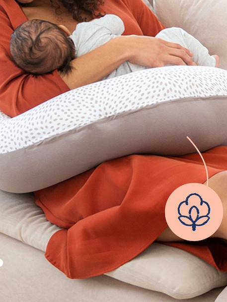 Coussin de maternité Doomoo beige imprimé+Buddy ethnic+Buddy taupe+Tetra sand 13 - vertbaudet enfant 