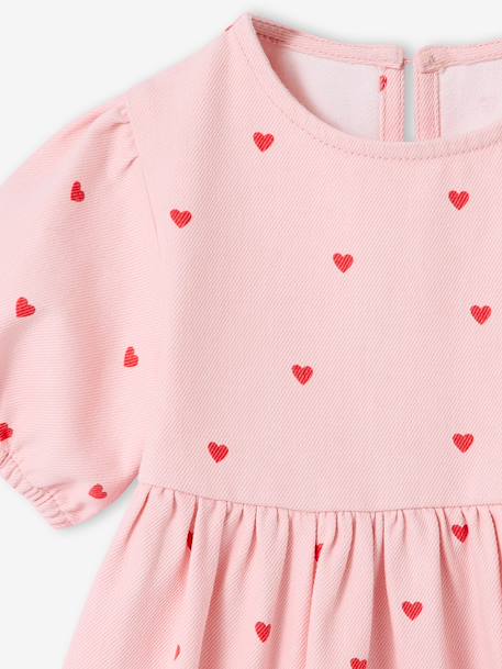Robe fille manches ballon denim brut+rose+stone+vanille 7 - vertbaudet enfant 
