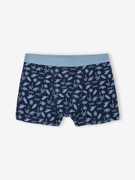 Lot 5 boxers garçon requin bleu grisé 6 - vertbaudet enfant 