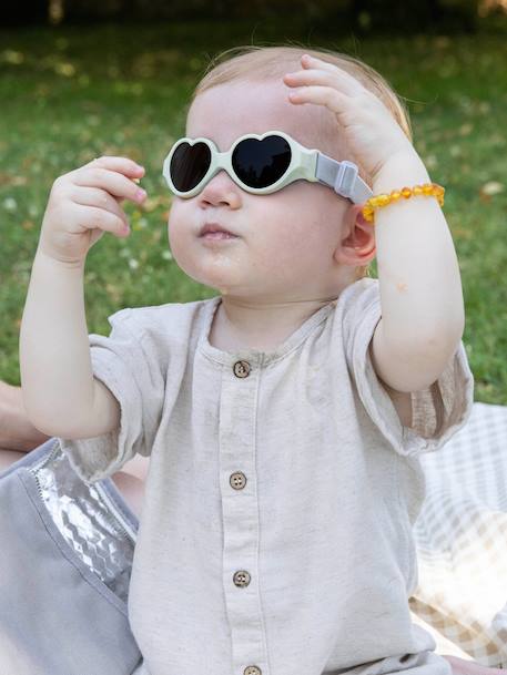 Lunettes 0-9 mois bandeau Baby coeur menthe+rose pâle 3 - vertbaudet enfant 