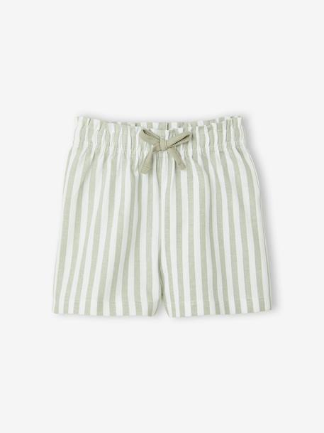 Ensemble Hello Kitty T-shirt et short rayé vert 3 - vertbaudet enfant 