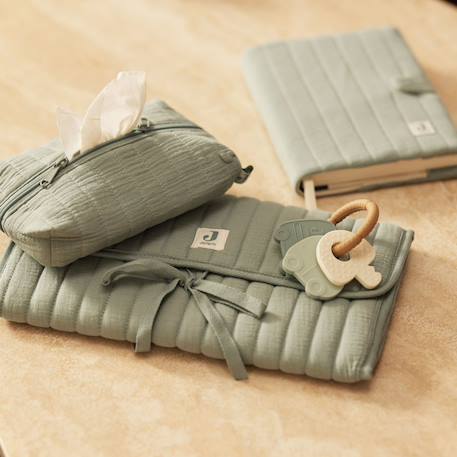 Protège carnet de santé Biscuit+Bleu+Vert olive 9 - vertbaudet enfant 
