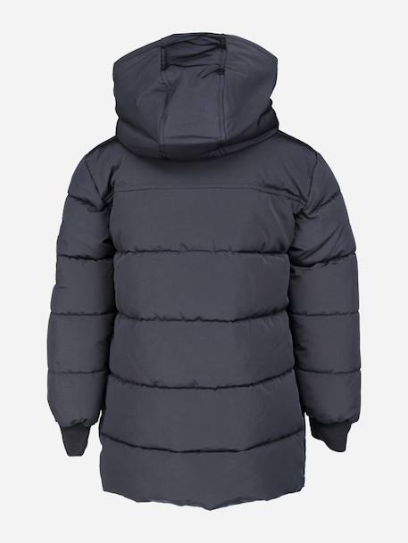 Doudoune longue à capuche Noir 2 - vertbaudet enfant 