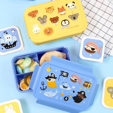 Lunch box amis des animaux Jaune, orange, blanc 6 - vertbaudet enfant 