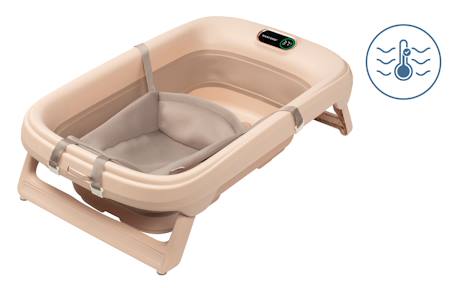 Baignoire bébé indigo plus, avec thermomètre intégré Muted terra 1 - vertbaudet enfant 